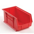 Global Industrial Storage Bin, Plastic, 7 in H, Red 269684RD